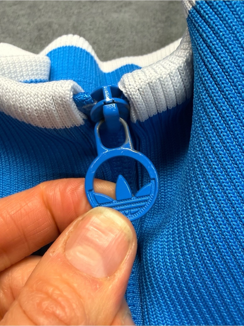 adidas Y2K Blue warm up jacket (2011) with White Trim - Picture 2 of 14